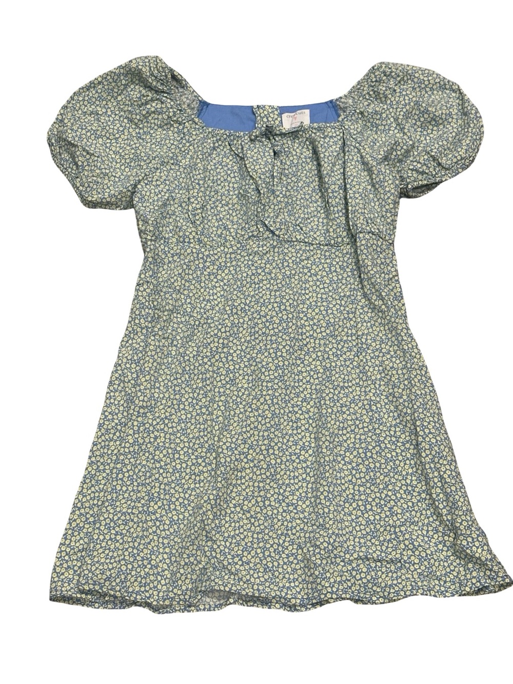 EUC Crewcuts Girls' Size 10 Puff-Sleeve Floral Dress in Light Green
